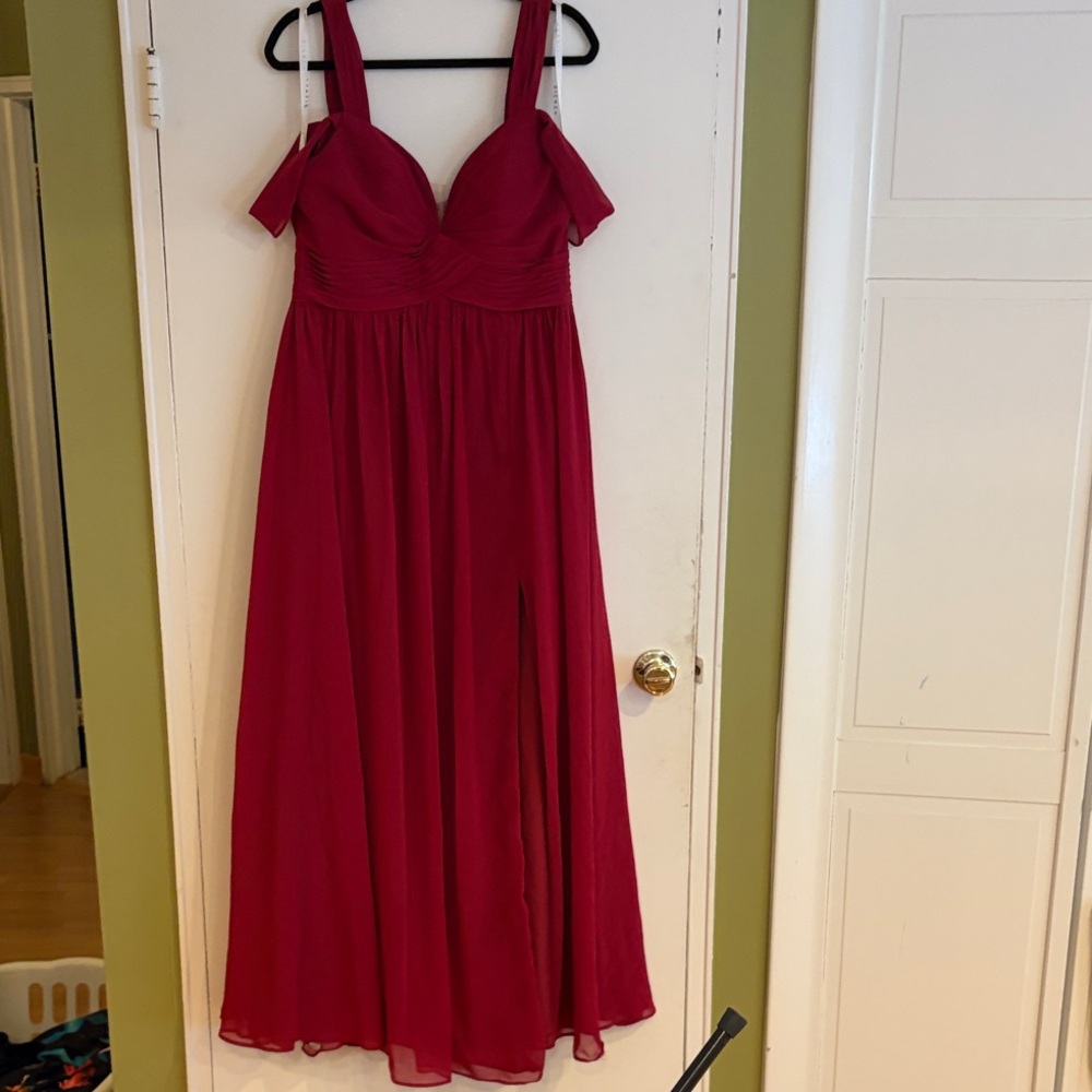 Azazie Red Maxi Dress